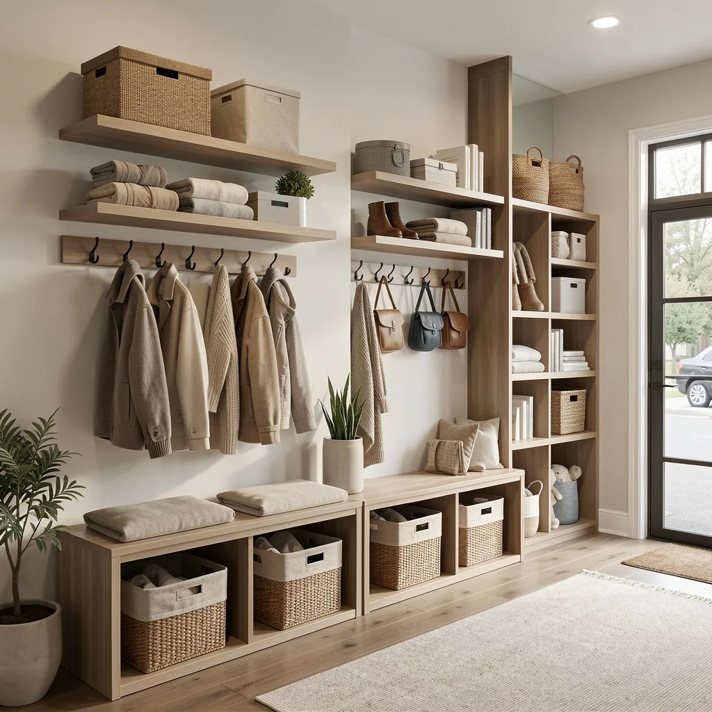 Wall hook systems for keys and coats