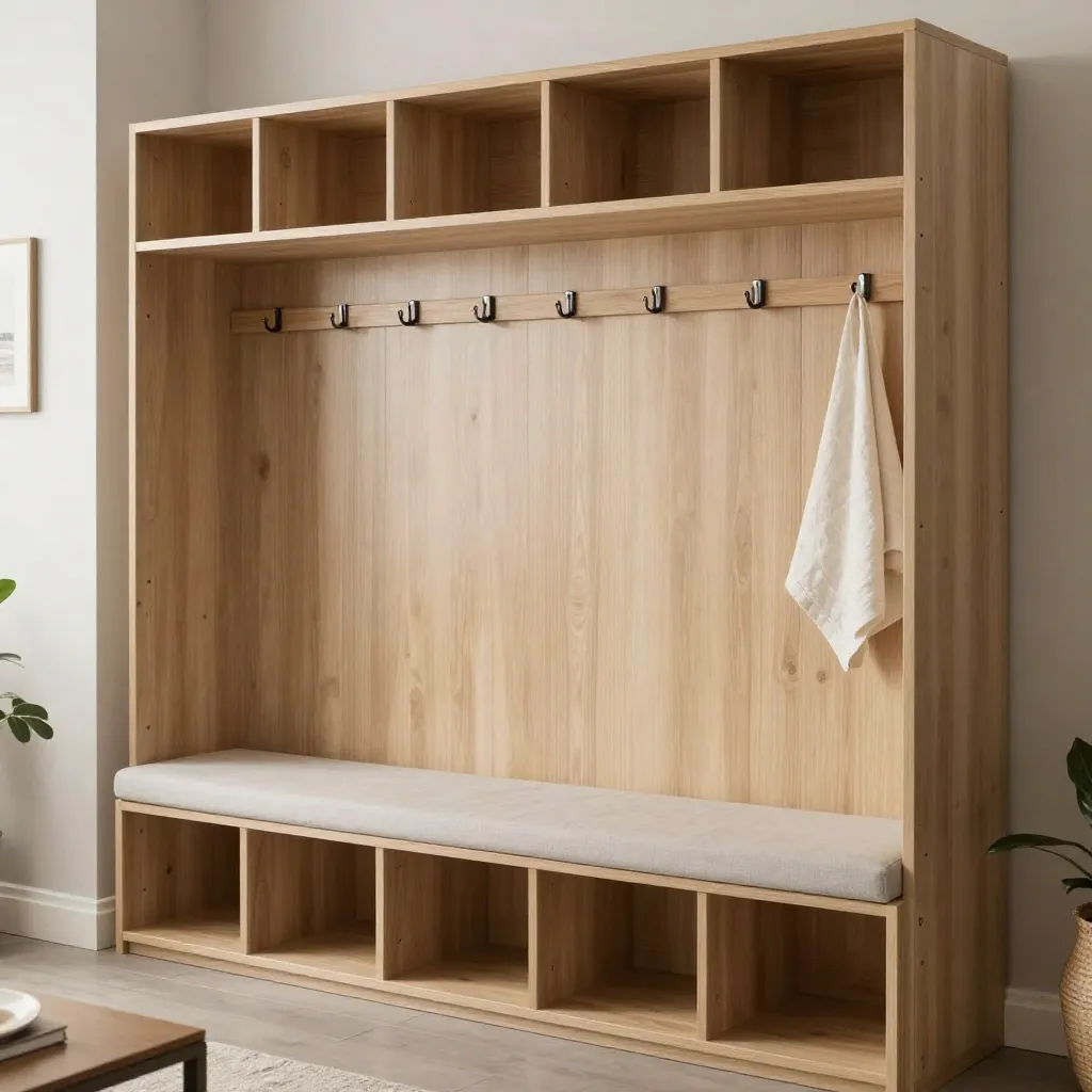 Organised garage with wall storage